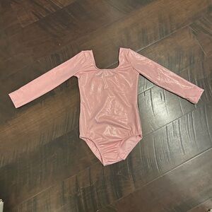 Blush Pink Shiny Toddler Leotard